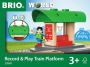 Brio World Wooden Railway Train Set - Record & Play Train Platform