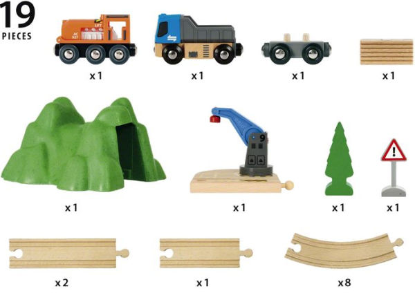 BRIO World Wooden Railway Train Set Starter Lift Load Set by BRIO Barnes Noble