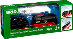 Alternative view 1 of BRIO World Wooden Railway Train Set Battery-Operated Steaming Train