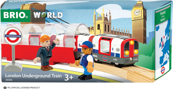 BRIO World Wooden Railway Train Set London Underground Train