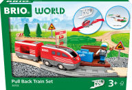 BRIO World Wooden Railway Train Set - Pull Back Train Set