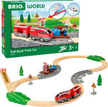 Alternative view 2 of BRIO World Wooden Railway Train Set - Pull Back Train Set
