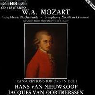 Mozart: Transcriptions for Organ Duet