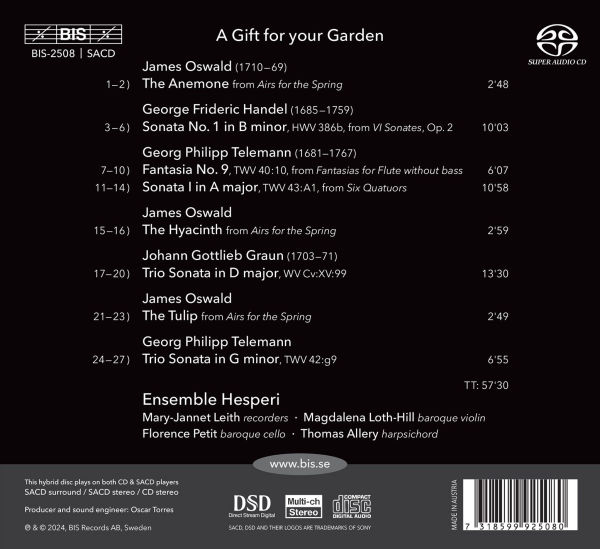 A Gift for your Garden: Telemann, Handel, Graun, Oswald