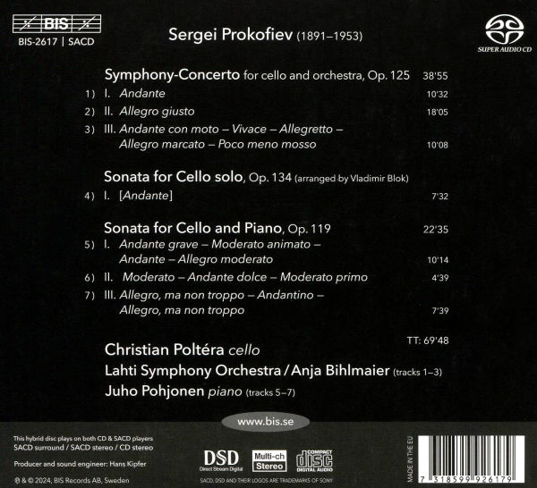 Poltéra plays Prokofiev: Symphony-Concerto, Sonatas
