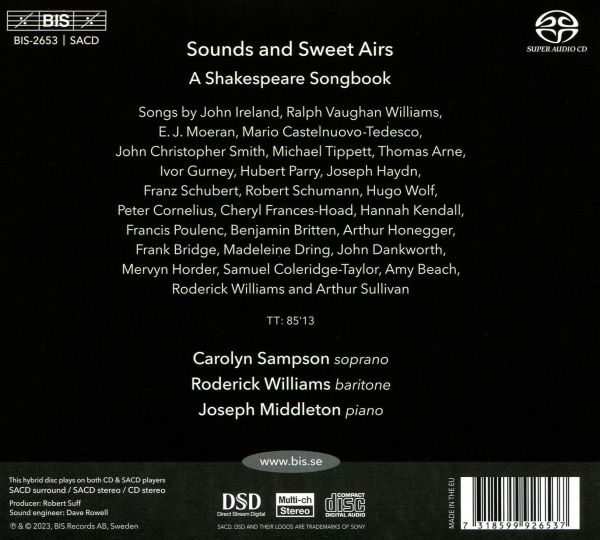 Sounds and Sweet Airs: A Shakespeare Songbook