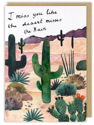 Desert Misses The Rain Friendship Greeting Card
