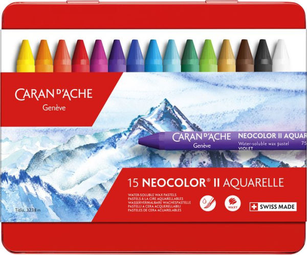 Neocolor II Water-Soluble Pastels- 15 Assorted Colors