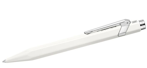 849 Roller Pen - White with Metal Slim Pack Box