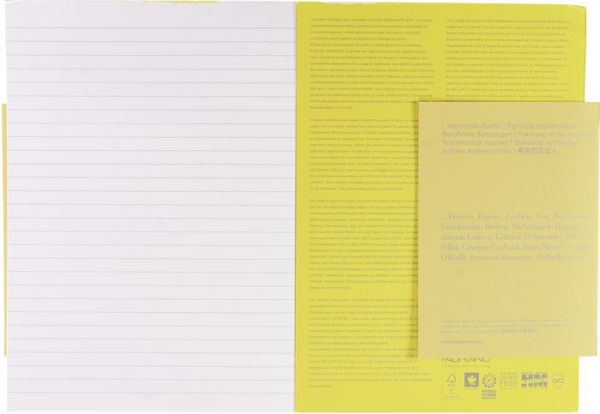 Ecoqua Plus Journal, A5, Glue-Bound, Lined, Yellow