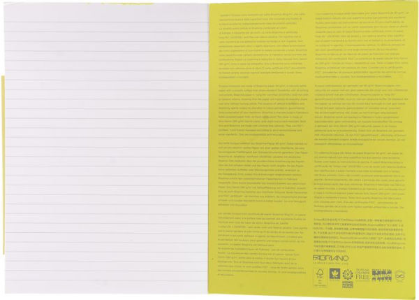 Ecoqua Plus Journal, A5, Glue-Bound, Lined, Yellow