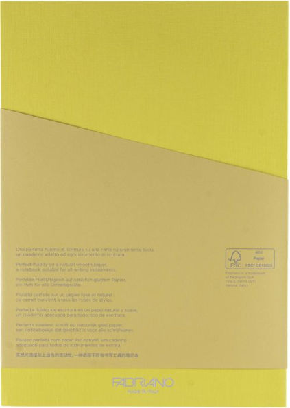 Ecoqua Plus Journal, A5, Glue-Bound, Lined, Yellow