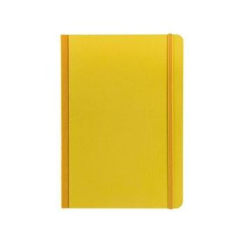 Ecoqua Plus Journal, A5, Fabric-Bound, Dotted, Yellow