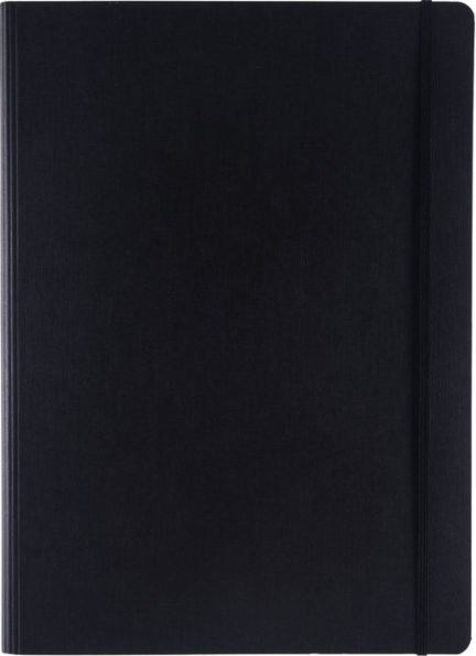 Ecoqua Plus Journal, A4, Hidden Spiral-Bound, Lined, Black