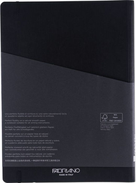 Ecoqua Plus Journal, A4, Hidden Spiral-Bound, Lined, Black