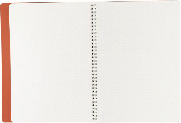 Ecoqua Plus Journal, A4, Hidden Spiral-Bound, Dotted, Red