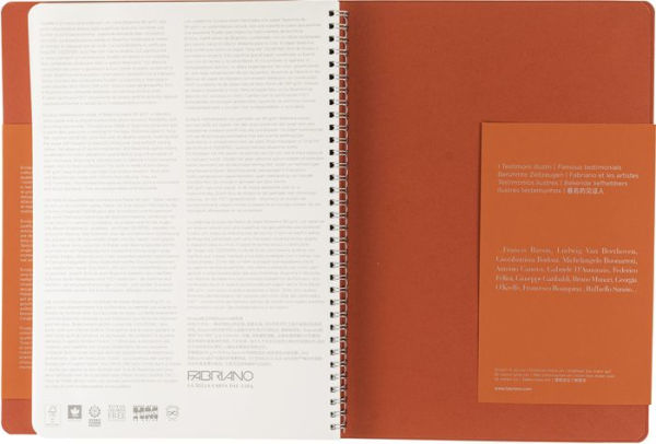 Ecoqua Plus Journal, A4, Hidden Spiral-Bound, Dotted, Red