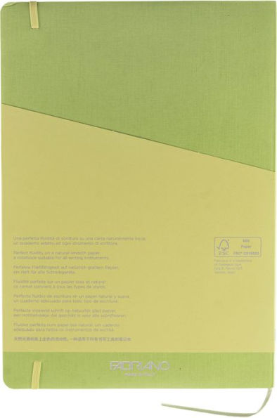 Ecoqua Plus Journal, A4, Stitch-Bound, Lined, Lime