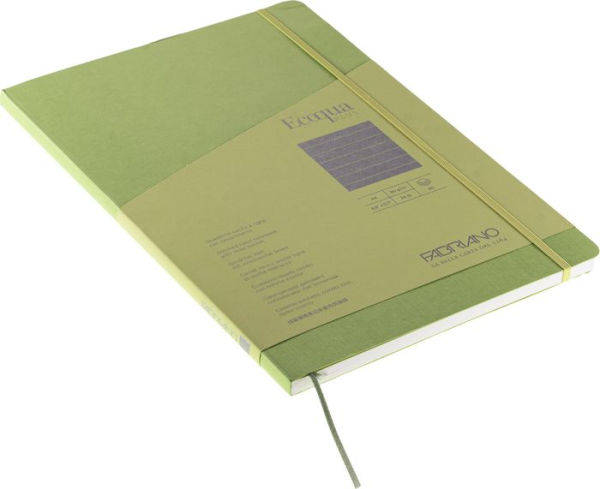 Ecoqua Plus Journal, A4, Stitch-Bound, Lined, Lime