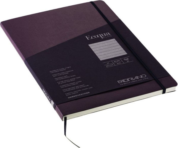 Ecoqua Plus Journal, A4, Stitch-Bound, Lined, Wine