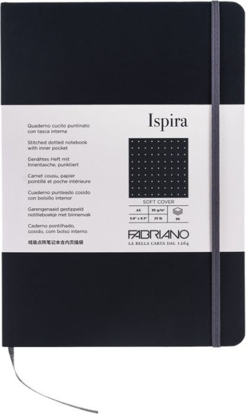 Ispira Journal, A5, Soft-Cover, Dotted, Black