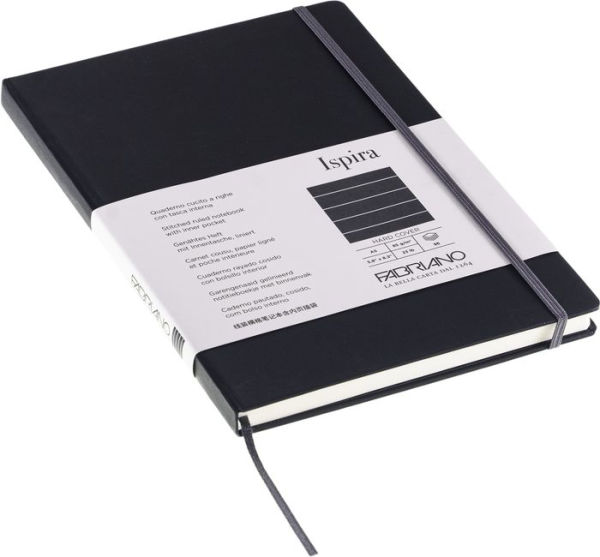 Ispira Journal, A5, Hard-Cover, Lined, Black