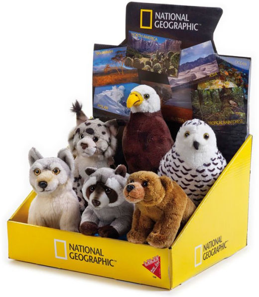 7" North American Baby Assorted Plush Wildlife, National Geobraphic, Six assorted