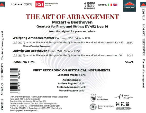 The Art of Arrangement: Mozart & Beethoven - Quartets for Piano and Strings KV 452 & Op. 16