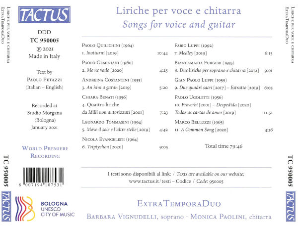 Liriche per Voce e Chitarra