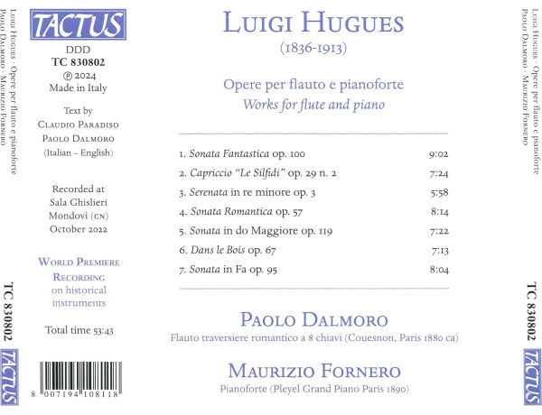 Luigi Hugues: Opere per flauto e pianoforte