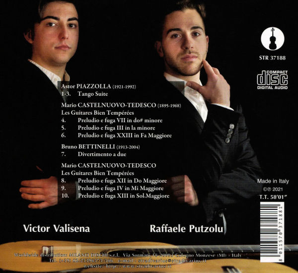 20th Century Classical Guitar Duo: Piazzolla, Bettinelli, Castelnuovo-Tedesco