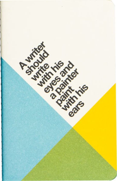 A writer should write with his eyes and a painter paint with his ears small