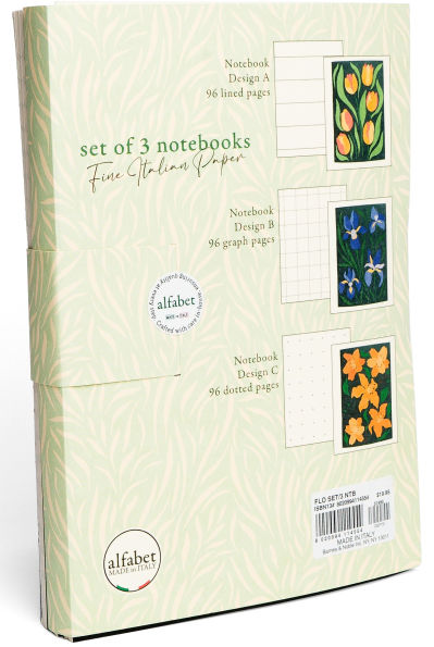 Florilla set of 3 notebooks