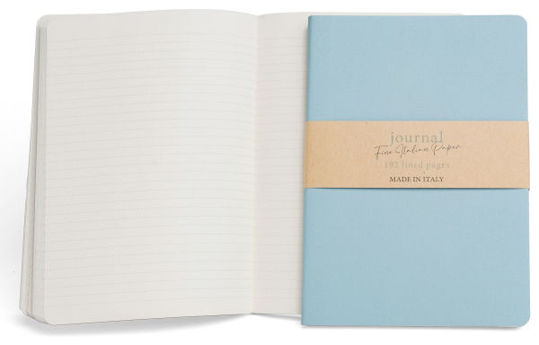Serenity Blue Recycled Leather Journal