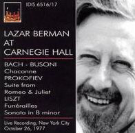 Lazar Berman at Carnegie Hall