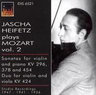 Jascha Heifetz Plays Mozart, Vol. 2