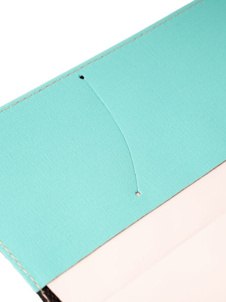 2026 Turquoise Weekly Pocket Planner in Italian Bonded Leather