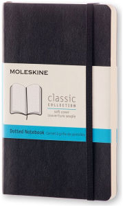 Moleskine Classic Notebook, Pocket, Dotted, Black, Soft Cover (3.5 x 5.5)