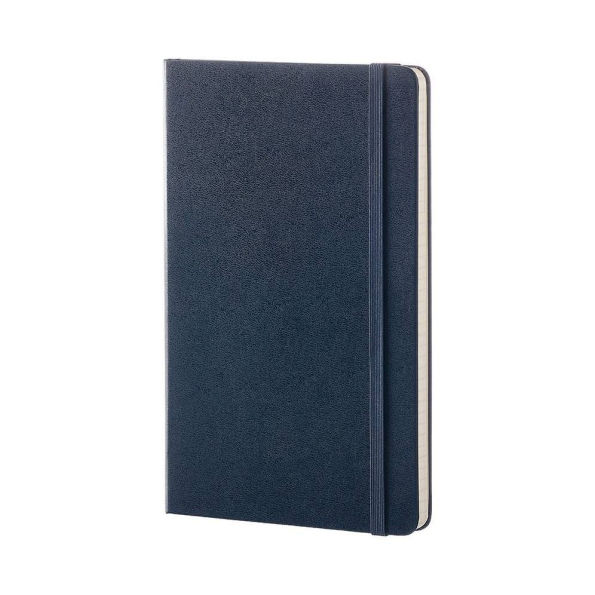 Moleskine Classic Notebook, Large, Ruled, Sapphire Blue, Hard Cover (5 x 8.25)