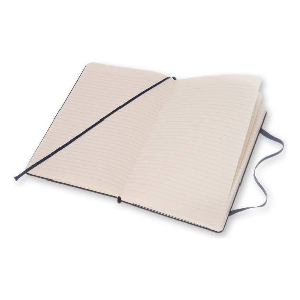 Moleskine Classic Notebook, Large, Ruled, Sapphire Blue, Hard Cover (5 x 8.25)