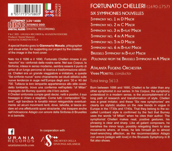 Chelleri: Six Simphonies Nouvelles