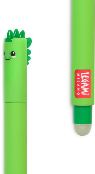 Dino Erasable Gel Pen - Green Ink