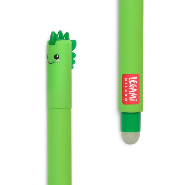 Dino Erasable Gel Pen - Green Ink