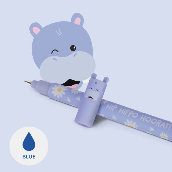 Hippo Erasable Gel Pen - Blue Ink
