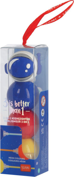 Legami 3-In-1 Highlighter - 3 Is Better Than 1 - Space