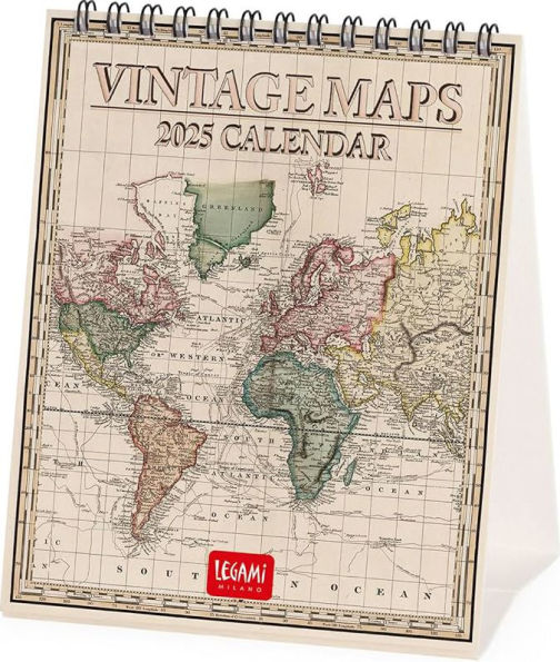 2025 DESK CALENDAR - VINTAGE MAPS - 12x14.5