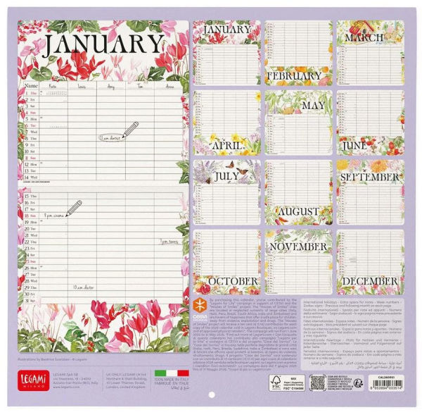 2026 WALL CALENDAR - MY SECRET GARDEN