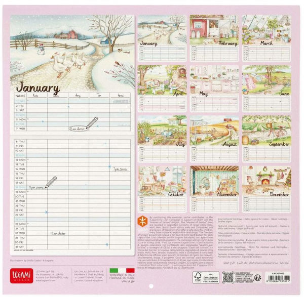 2026 WALL CALENDAR - HOME SWEET HOME