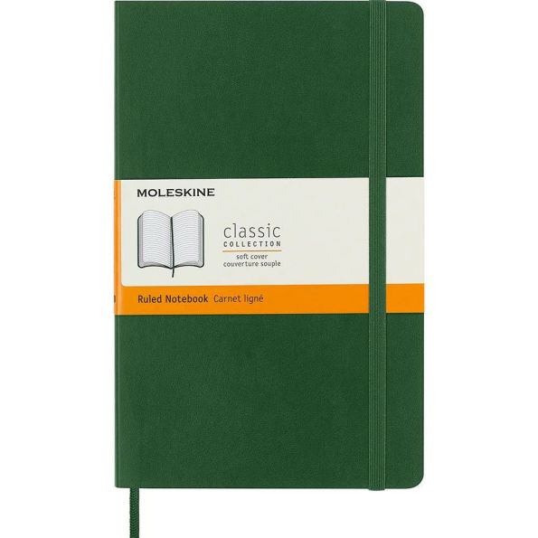 Moleskine Notebook, Large, Ruled, Myrtle Green