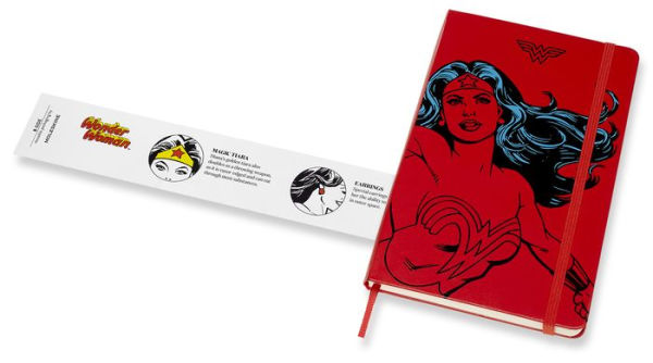 Moleskine Limited Edition Notebook Wonder Woman, Large, Ruled, Red, Hard Cover (5 x 8.25)